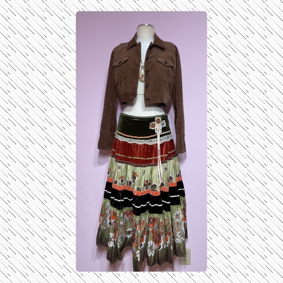 👠👖BUTTONS CORDUROY CROPPED JACKET DARK BROWN Sz LARGE.. NWOT - Picture 7 of 7